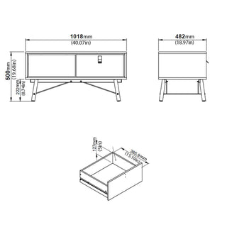 Ry Coffee Table with 1 Drawer - Msofas LTD