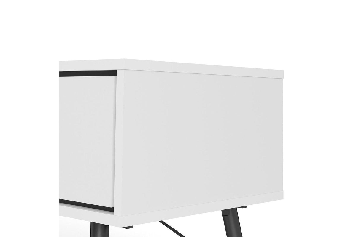 Ry Coffee Table with Drawer in Matt White