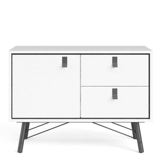 Ry Sideboard 1 Doors + 2 Drawers in Matt White - Msofas LTD