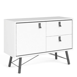 Ry Sideboard 1 Doors + 2 Drawers in Matt White - Msofas LTD