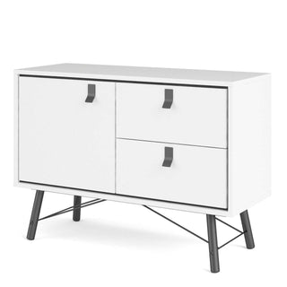 Ry Sideboard 1 Doors + 2 Drawers in Matt White - Msofas LTD