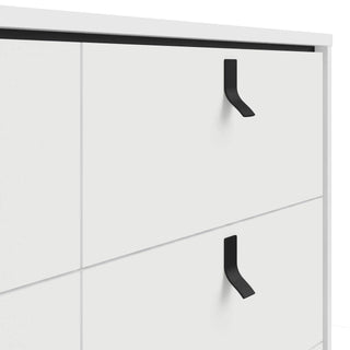 Ry Wide Double Chest of 6 Drawers in Matt White - Msofas LTD