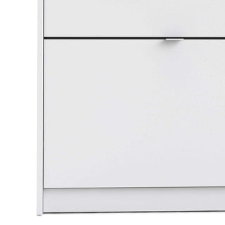 Shoes Shoe Cabinet 2 Door 1 Shelf in White - Msofas LTD