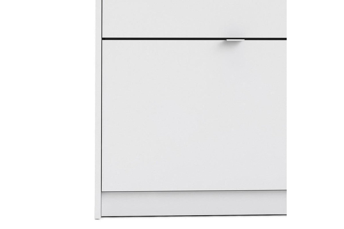Shoe Cabinet Express Delivery 2 Tilting Doors White