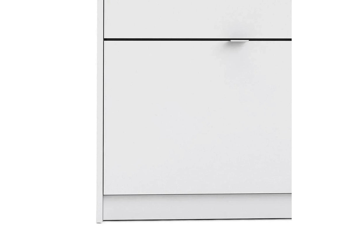 Shoe Cabinet Express Delivery 2 Tilting Doors White