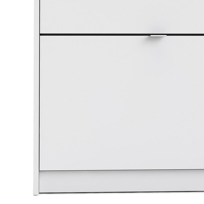 Shoe Cabinet 2 tilting doors White Fast Delivery