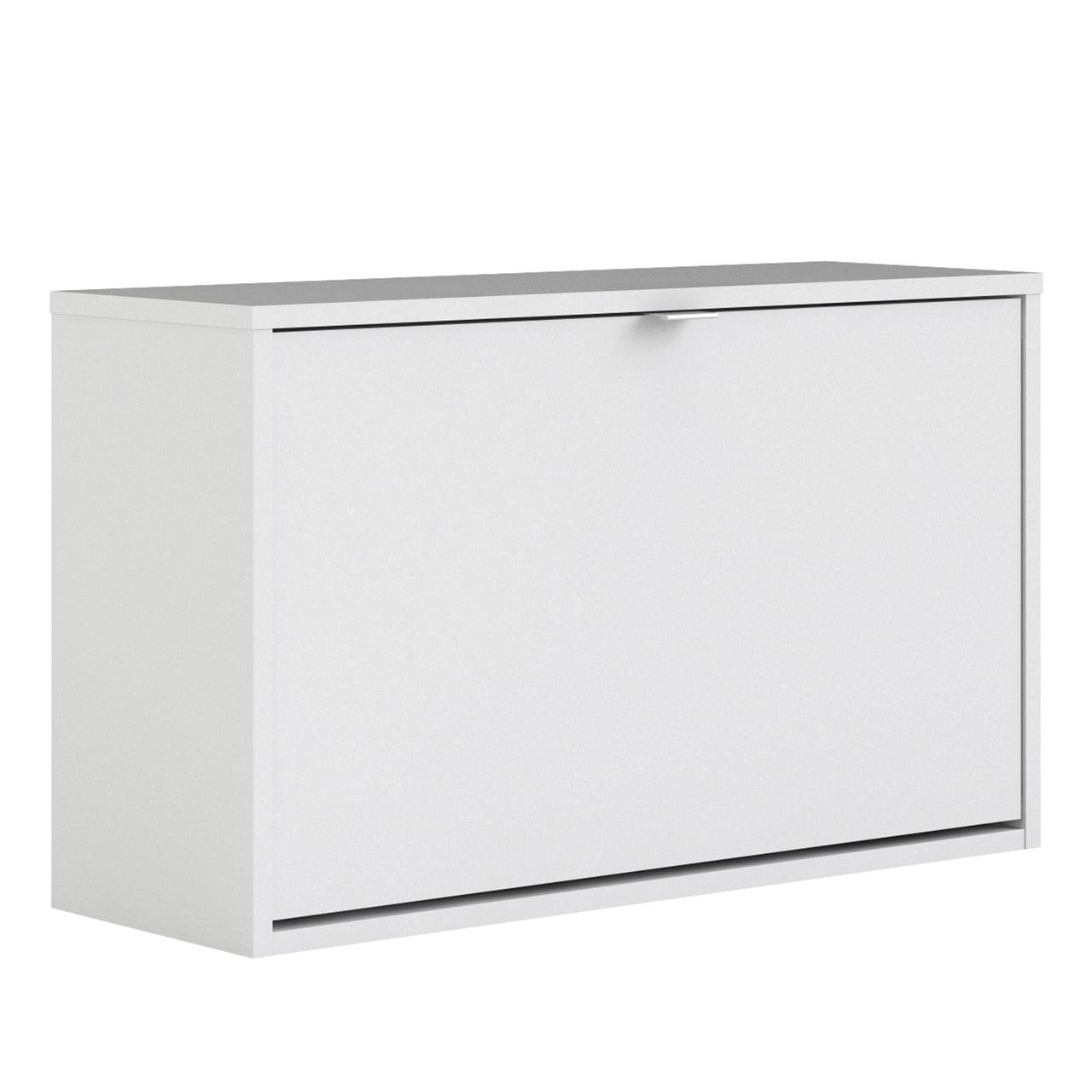 Shoes Shoe Cabinet 1 Door 2 Shelves in White