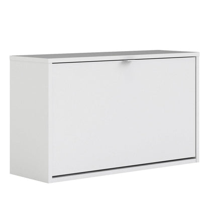 Shoes Shoe Cabinet 1 Door 2 Shelves in White