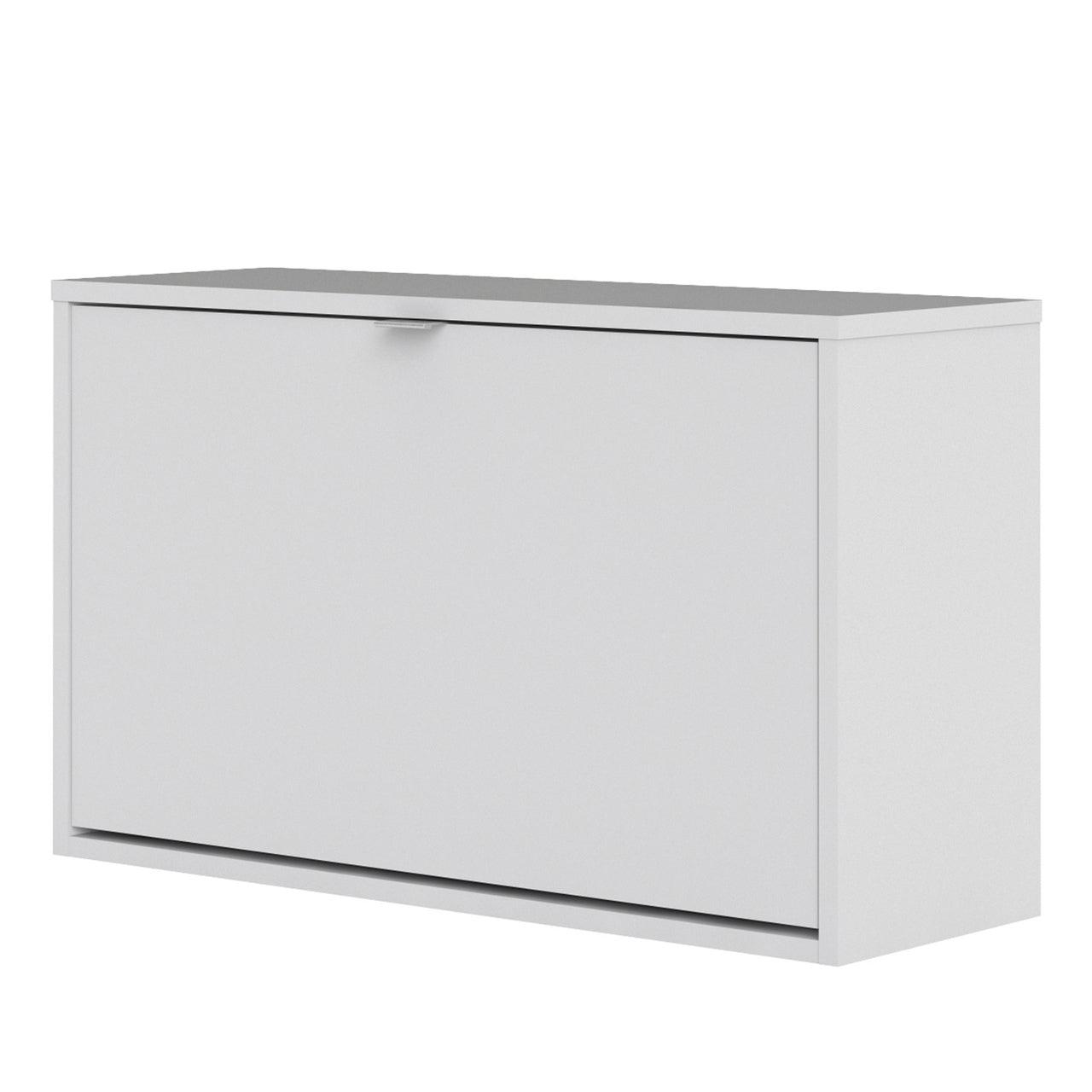 Shoes Shoe Cabinet 1 Door 2 Shelves in White