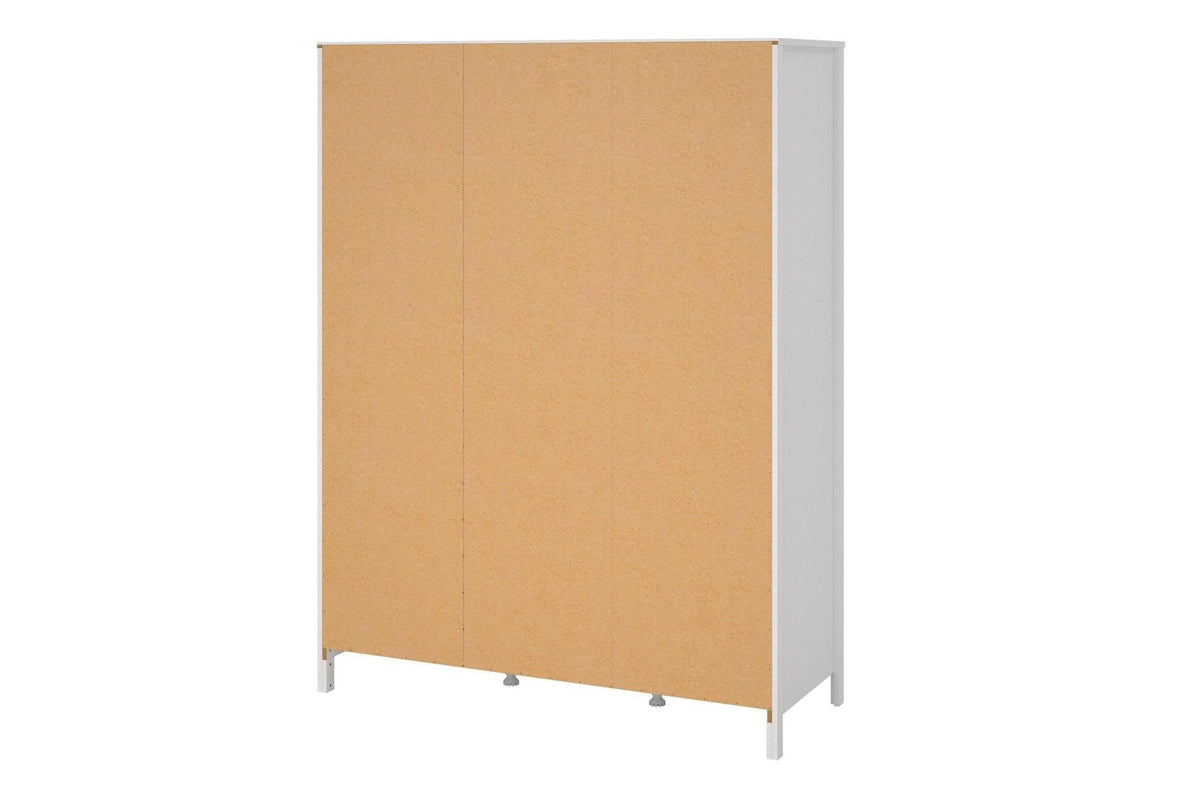Barcelona Wardrobe With 2 Doors 1 Mirror Door 2 Drawers In White