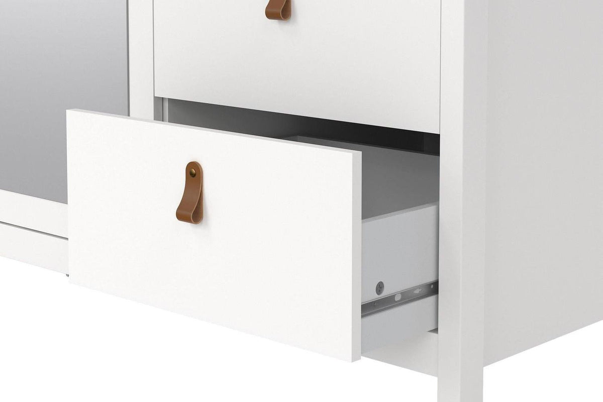 Barcelona Wardrobe With 2 Doors 1 Mirror Door 2 Drawers In White