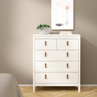 barcelona chest 3+2 drawers in white