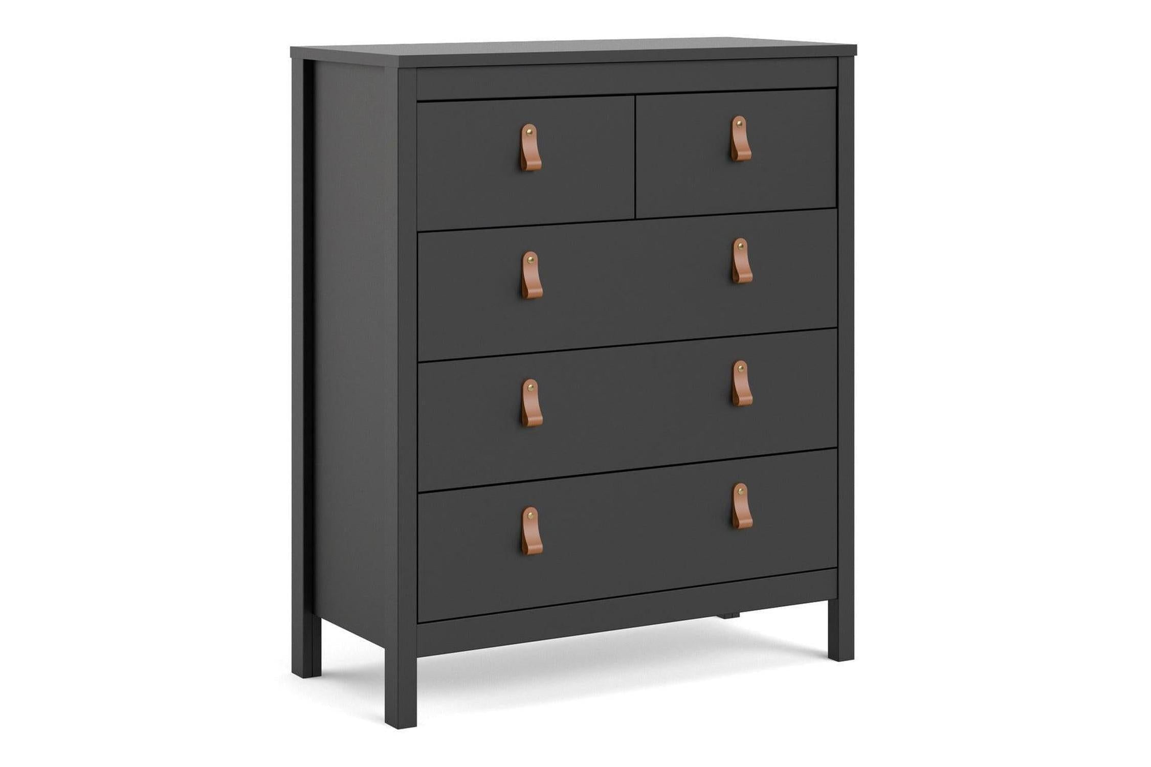 Barcelona Chest 3+2 Drawers In Matt Black
