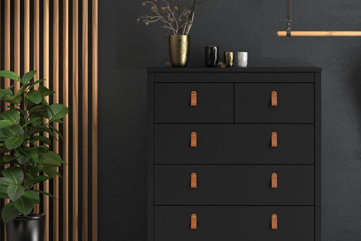Barcelona Chest 3+2 Drawers In Matt Black