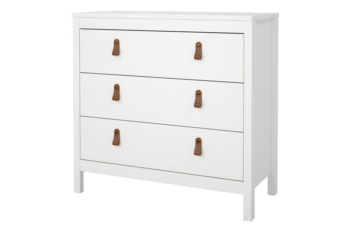 Barcelona Chest 3 Drawers In White