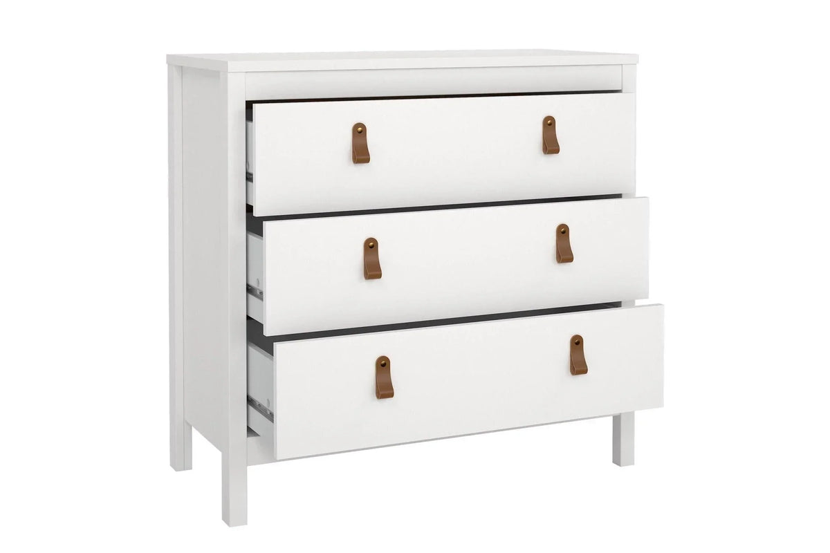 Barcelona Chest 3 Drawers In White
