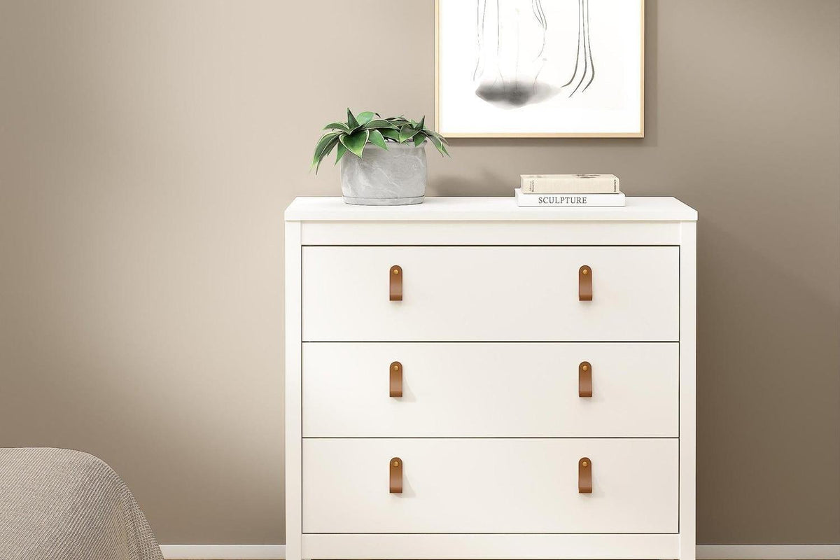Barcelona Chest 3 Drawers In White