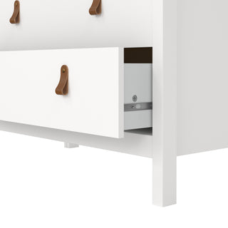 barcelona chest 3 drawers in white
