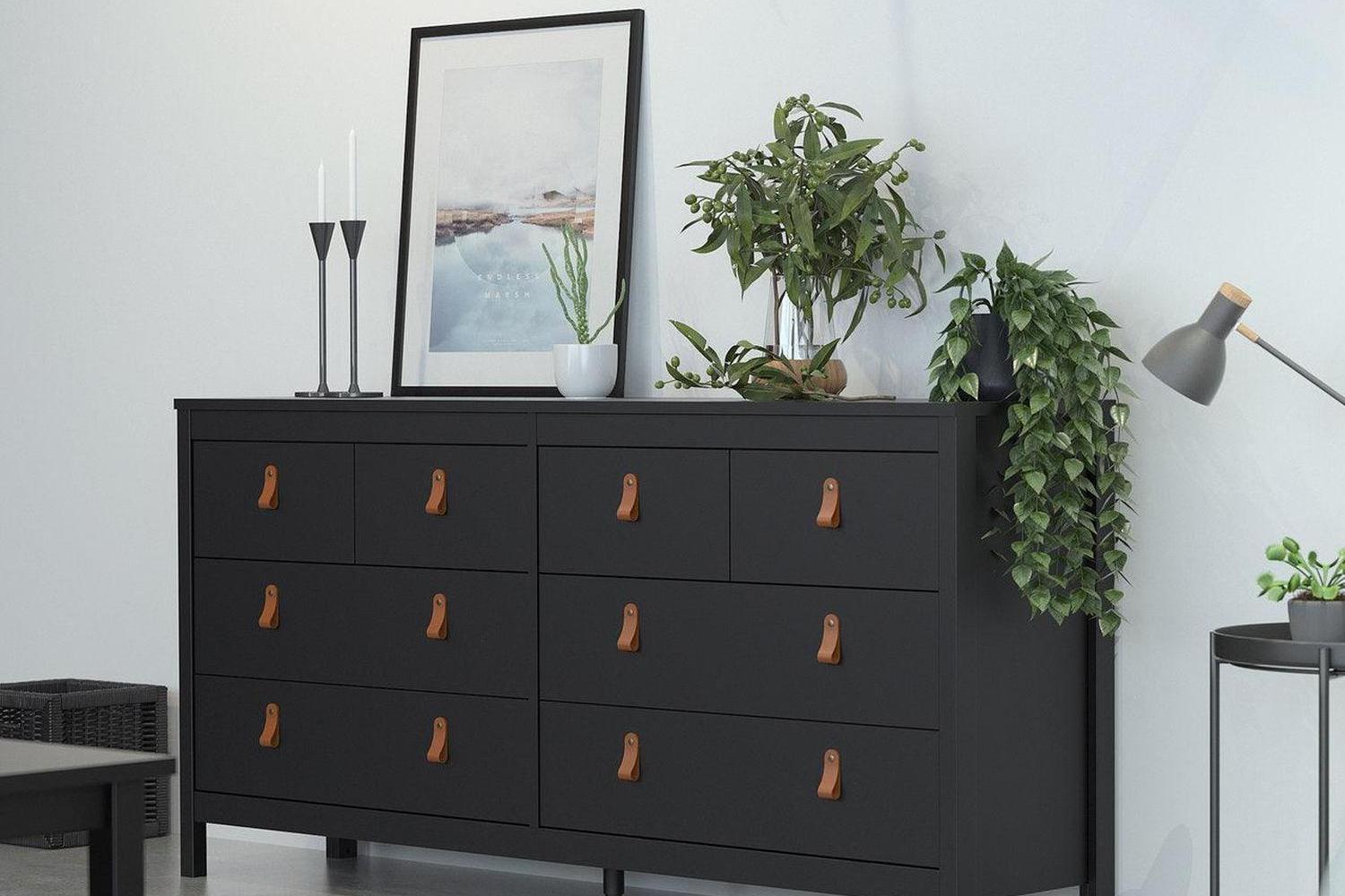 Barcelona 4+4 Chest of Drawers In Matt Black
