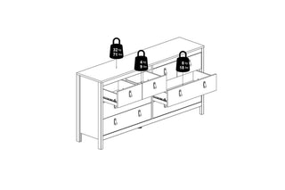 Barcelona 4+4 Chest of Drawers In Matt Black