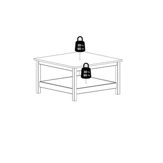 barcelona coffee table in white