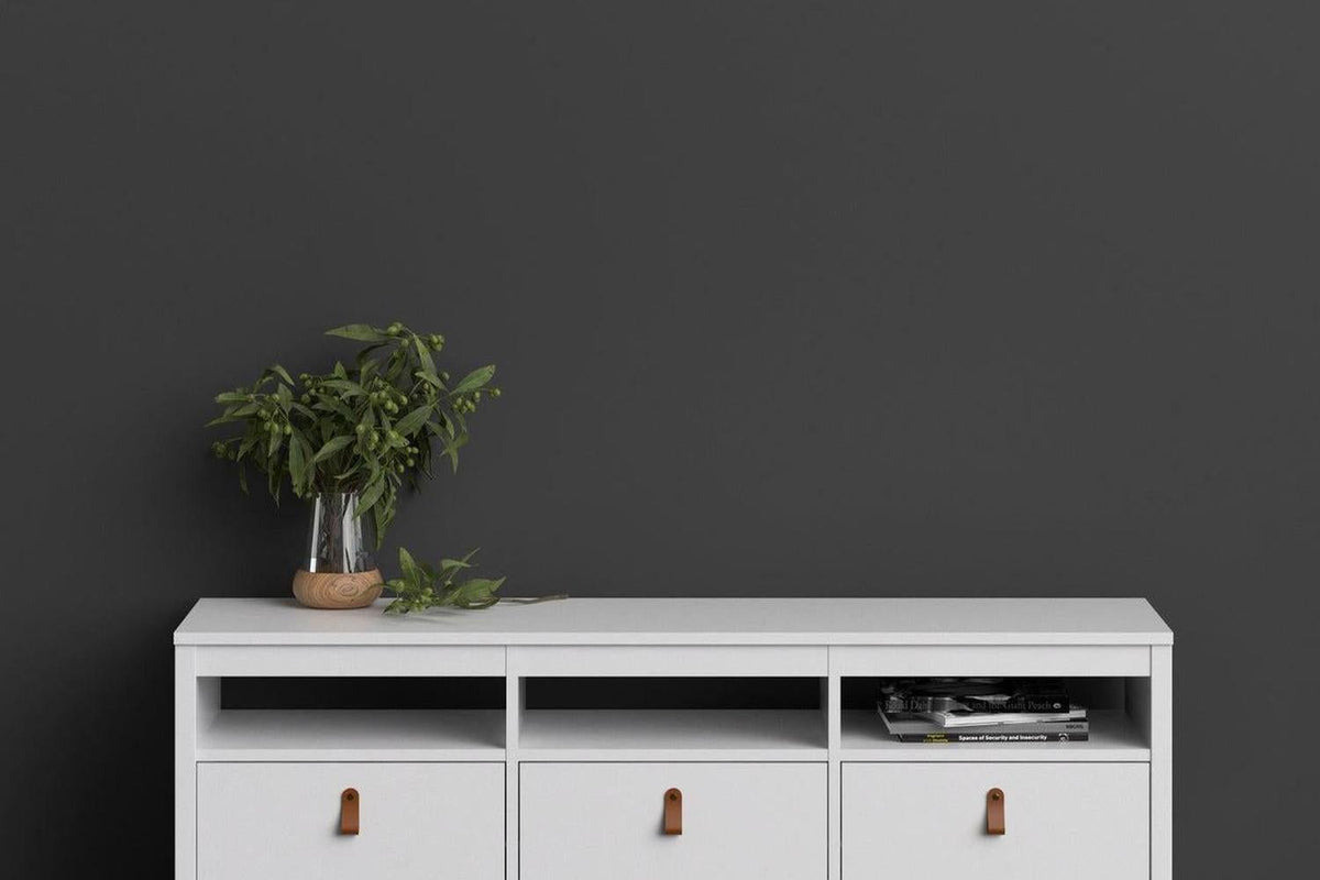Barcelona Tv Unit 3 Drawers In White