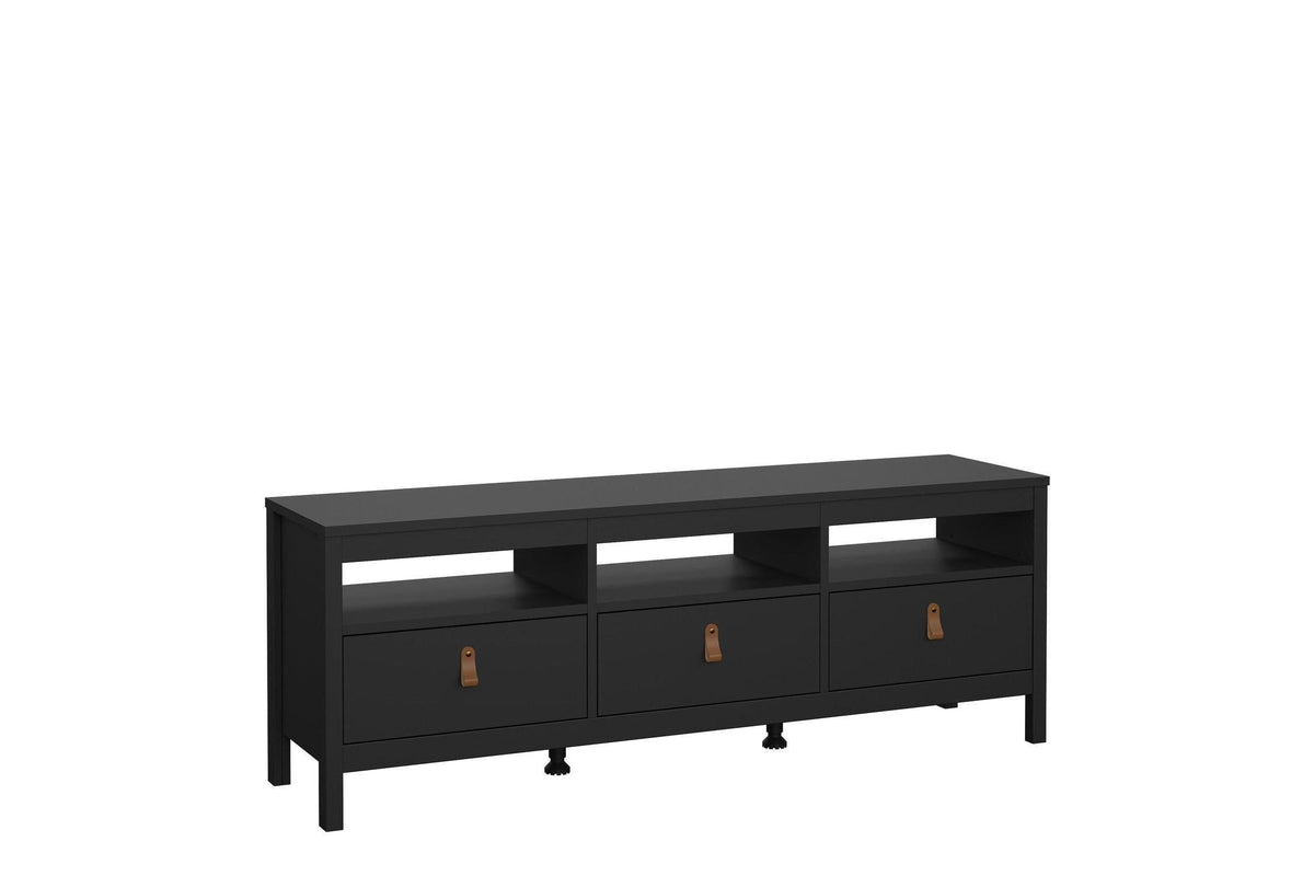 Barcelona Tv Unit 3 Drawers In Matt Black