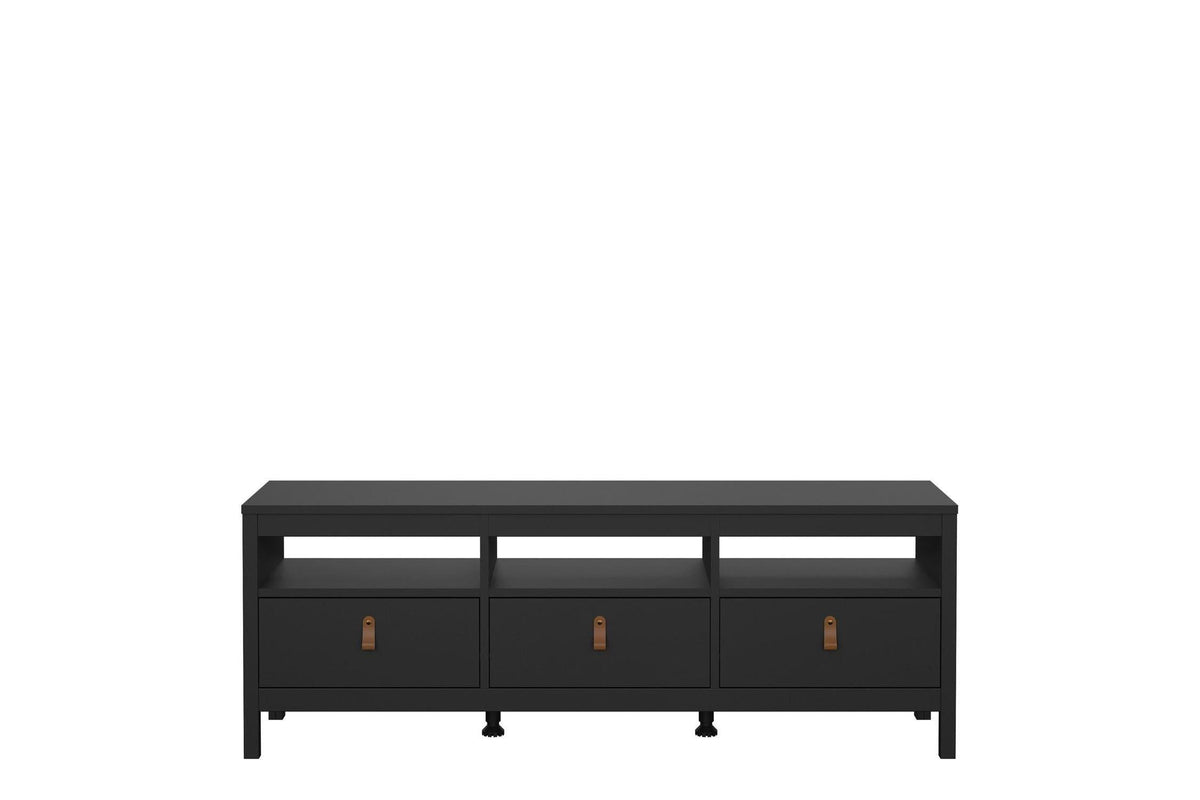 Barcelona Tv Unit 3 Drawers In Matt Black