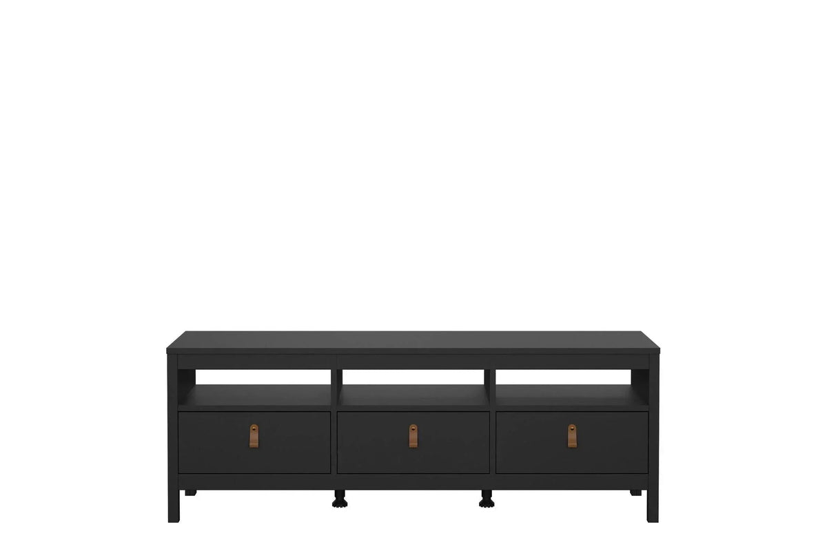 Barcelona Tv Unit 3 Drawers In Matt Black