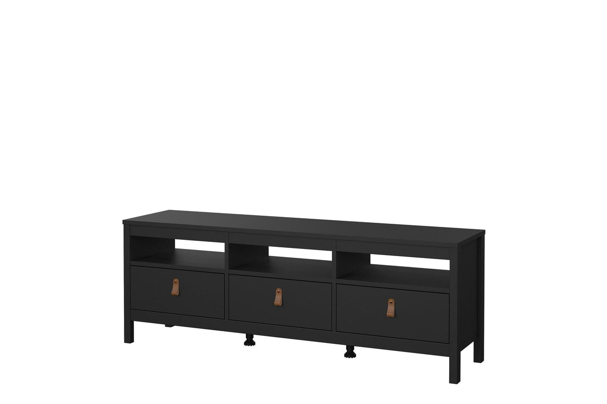 Barcelona Tv Unit 3 Drawers In Matt Black