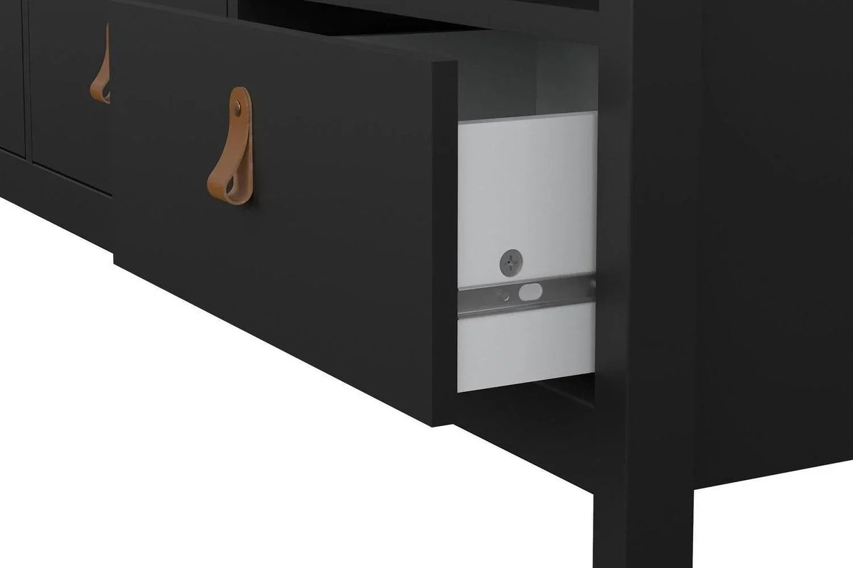 Barcelona Tv Unit 3 Drawers In Matt Black