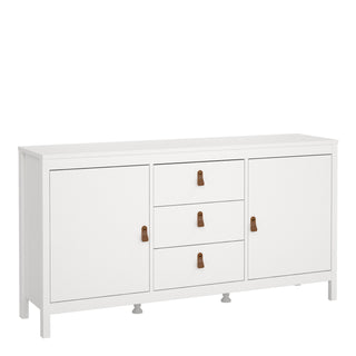 barcelona sideboard 2 doors 3 drawers in white