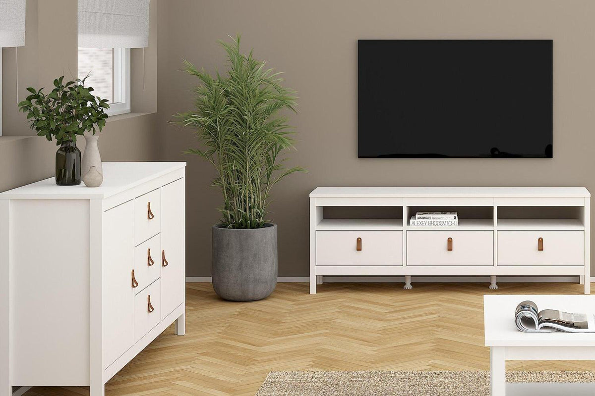 Barcelona Sideboard 2 Doors 3 Drawers In White