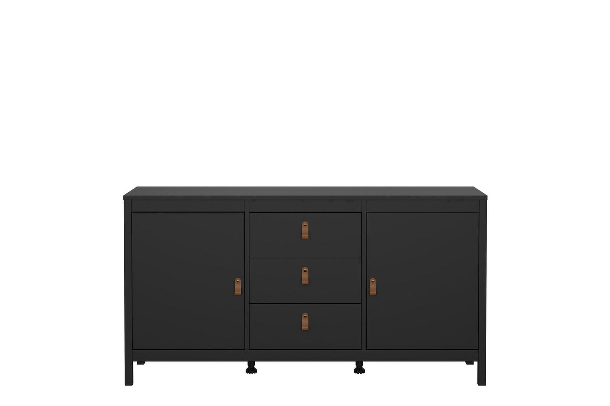 Barcelona Sideboard 2 Doors 3 Drawers In Matt Black