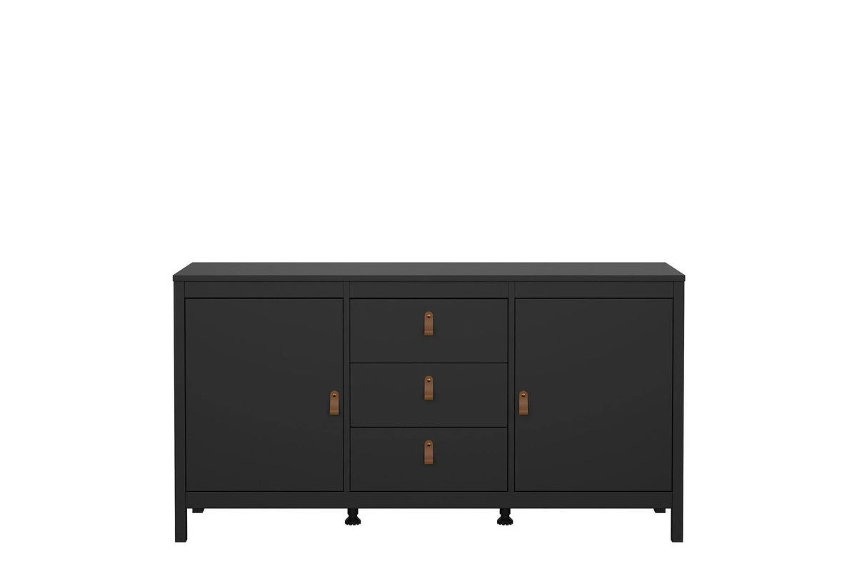Barcelona Sideboard 2 Doors 3 Drawers In Matt Black