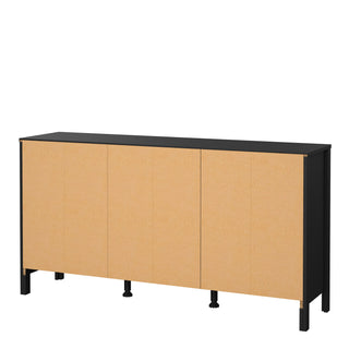 barcelona sideboard 2 doors 3 drawers in matt black