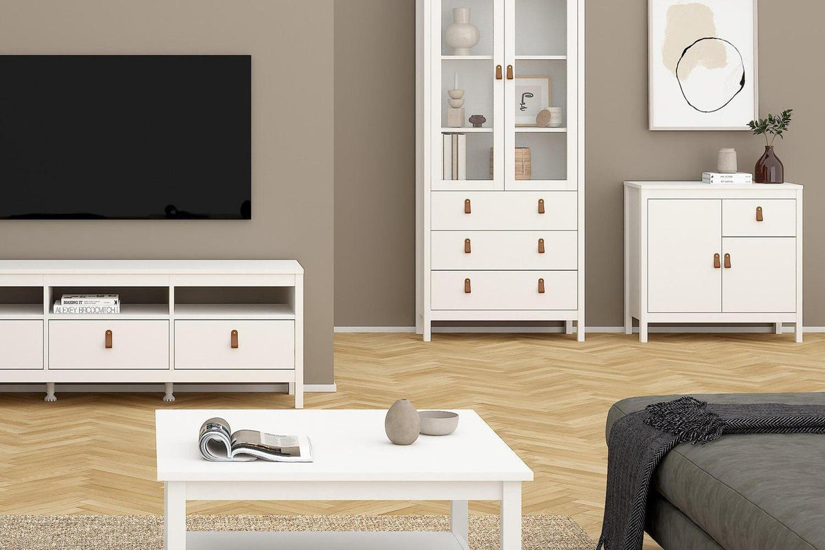 Barcelona Sideboard 2 Doors 1 Drawer In White