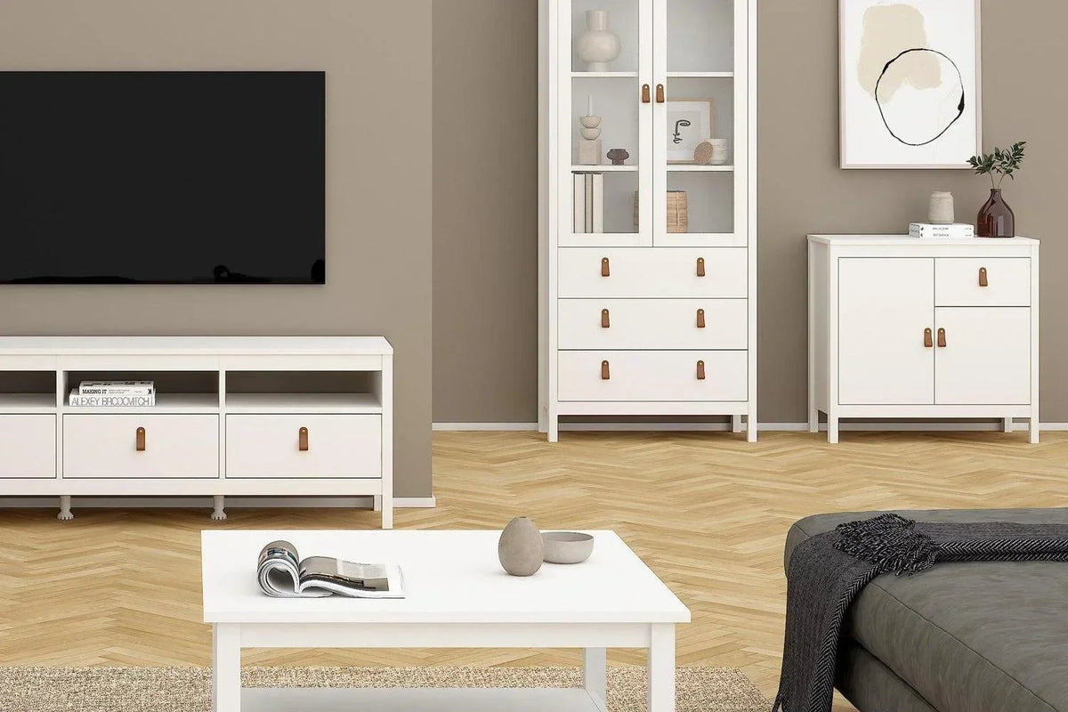 Barcelona Sideboard 2 Doors 1 Drawer In White