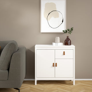 barcelona sideboard 2 doors 1 drawer in white