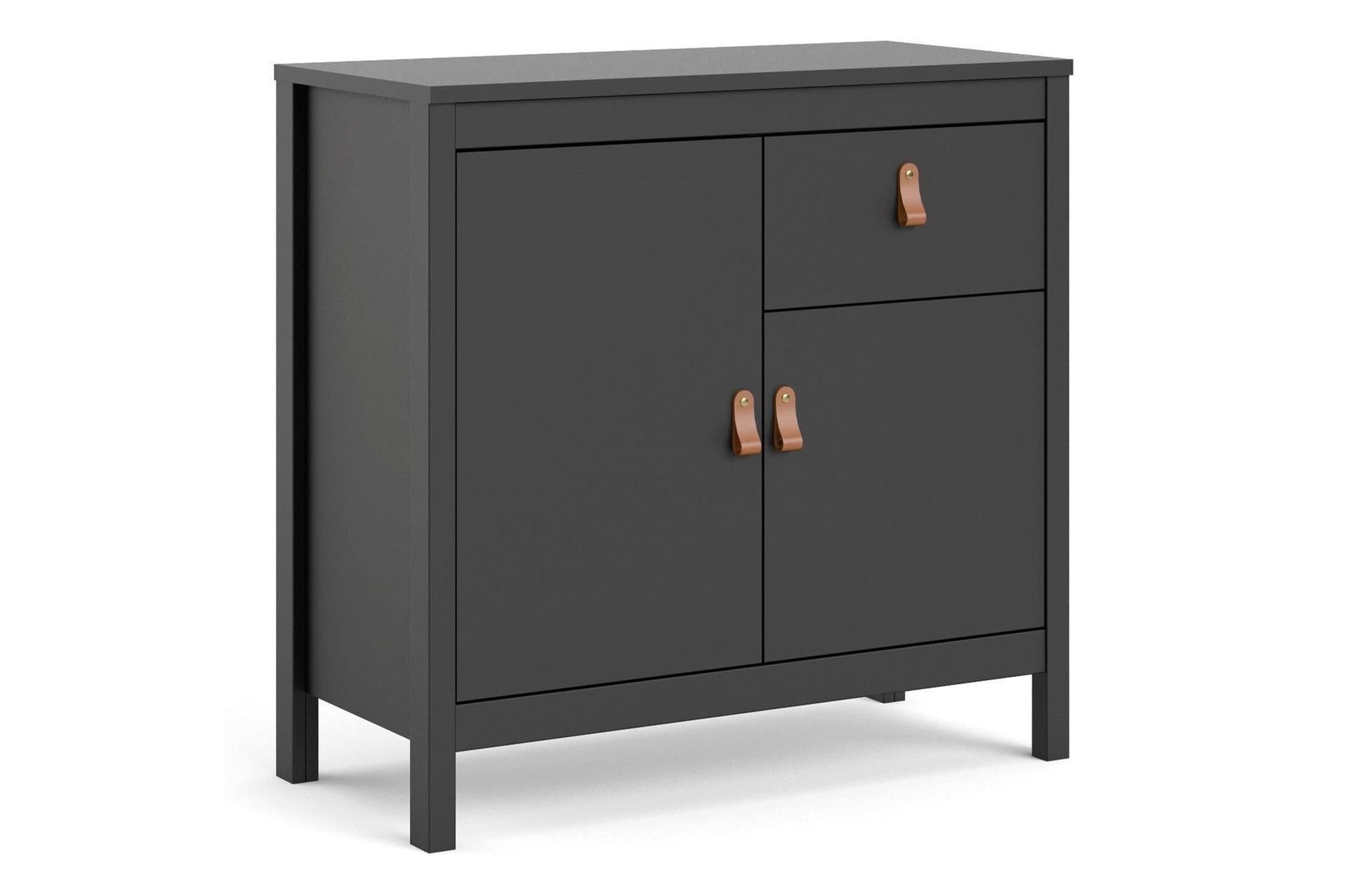 Barcelona Sideboard 2 Doors 1 Drawer In Matt Black