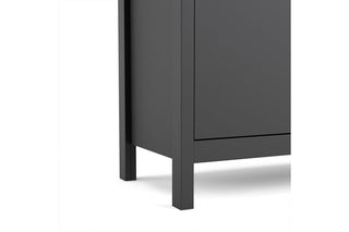 Barcelona Sideboard 2 Doors 1 Drawer In Matt Black