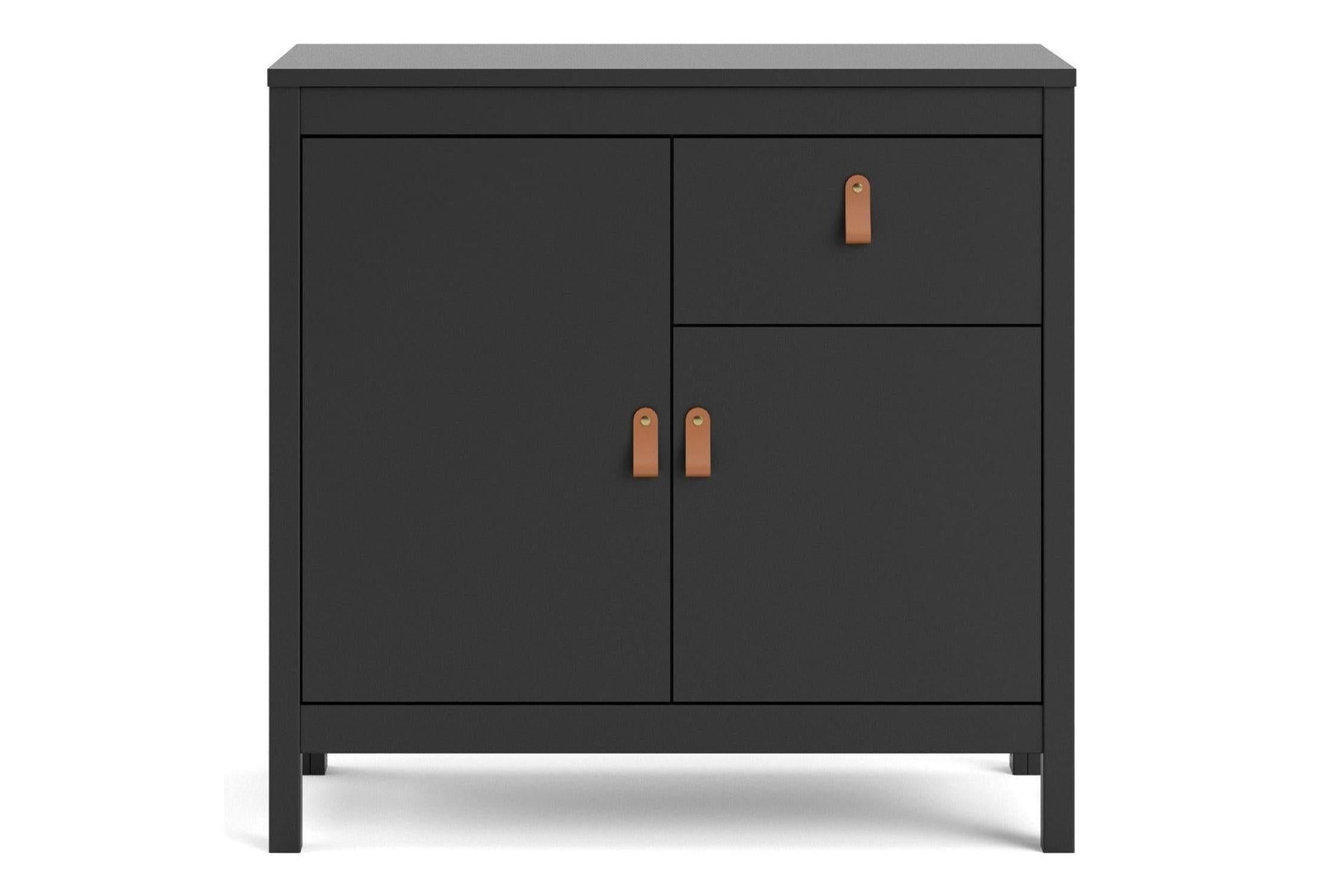 Barcelona Sideboard 2 Doors 1 Drawer In Matt Black