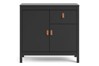 Barcelona Sideboard 2 Doors 1 Drawer In Matt Black