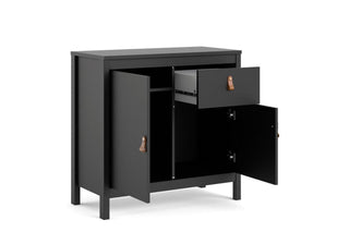 Barcelona Sideboard 2 Doors 1 Drawer In Matt Black
