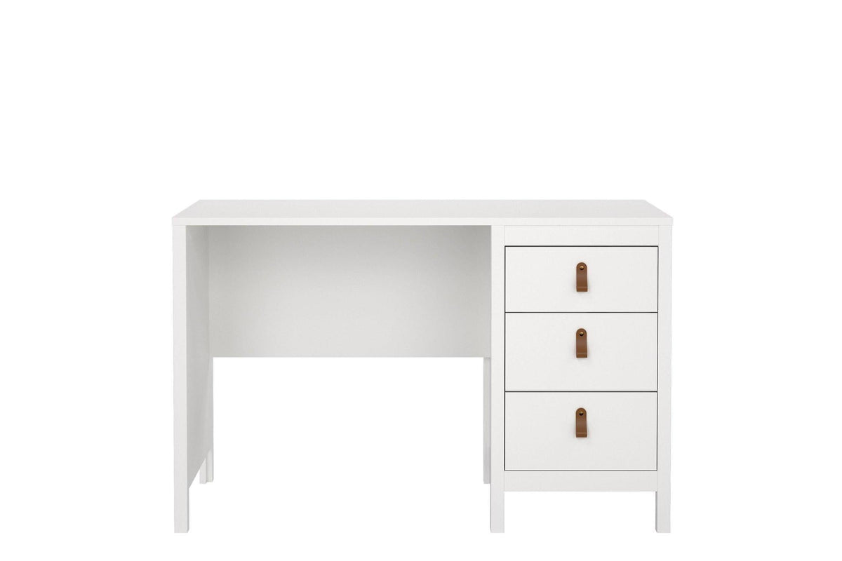 Barcelona Desk 3 Drawers In White