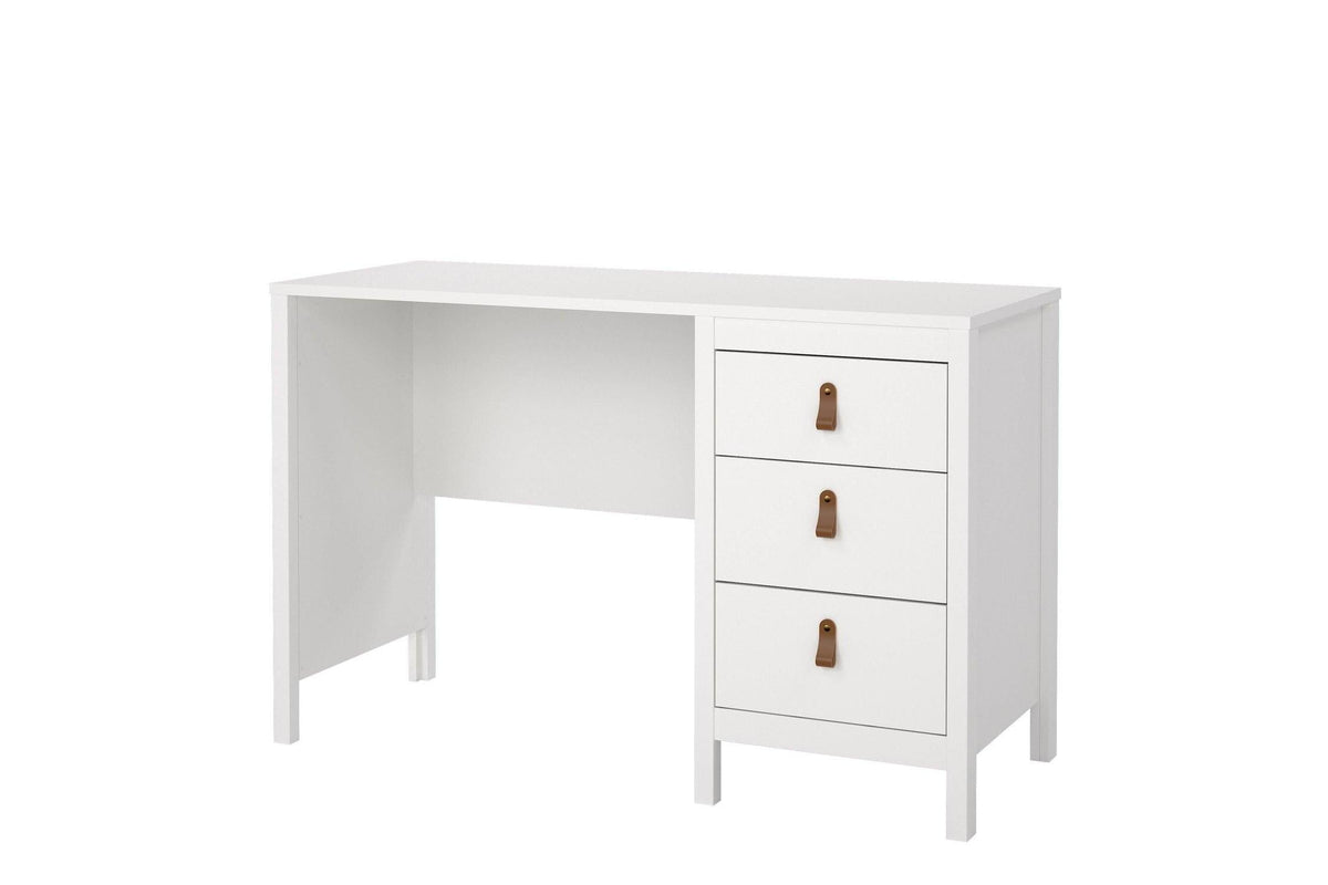 Barcelona Desk 3 Drawers In White