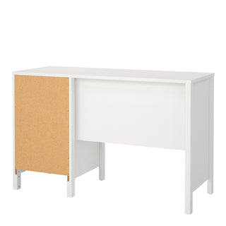 barcelona desk 3 drawers in white