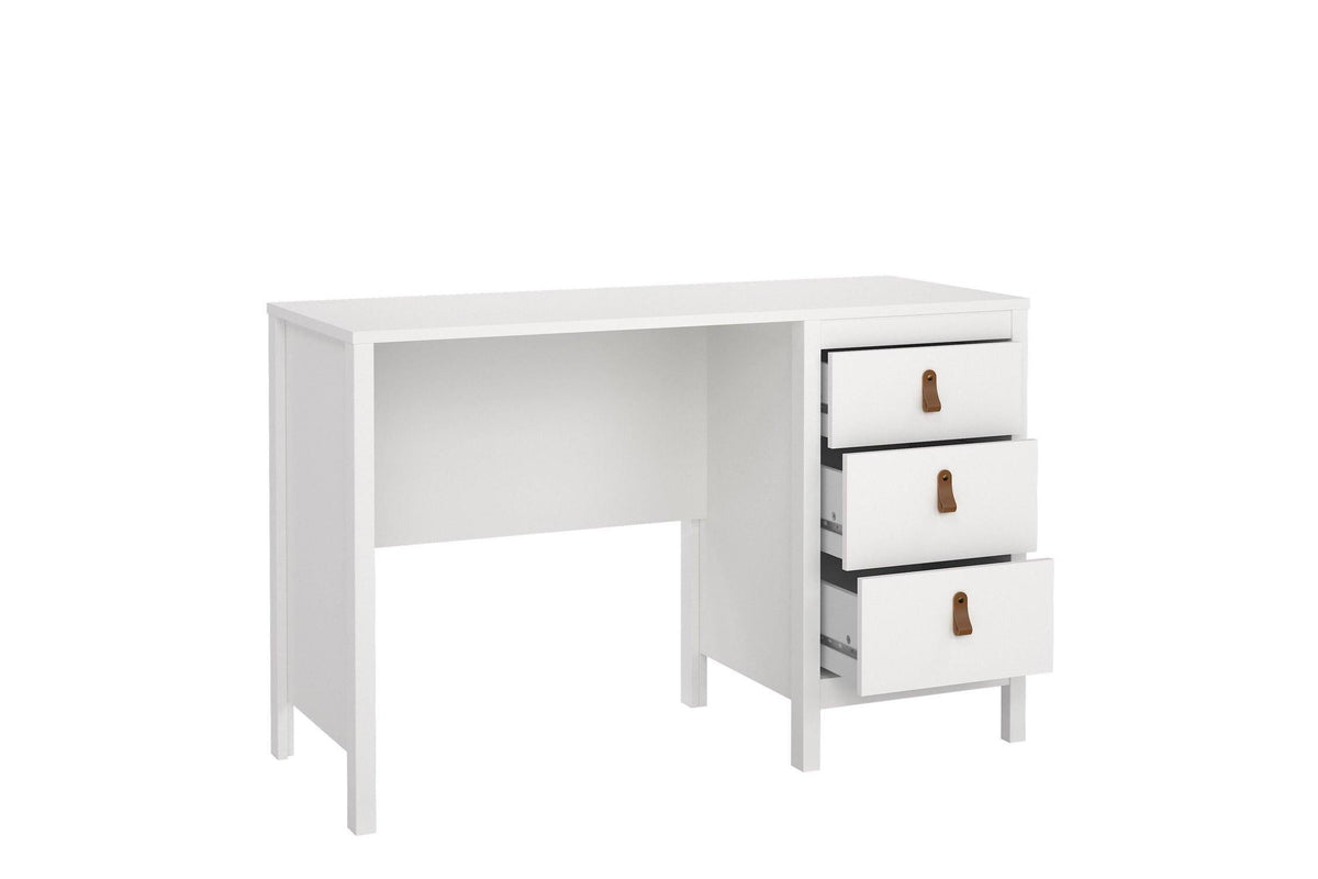 Barcelona Desk 3 Drawers In White