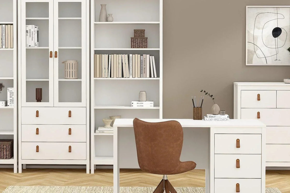 Barcelona Desk 3 Drawers In White