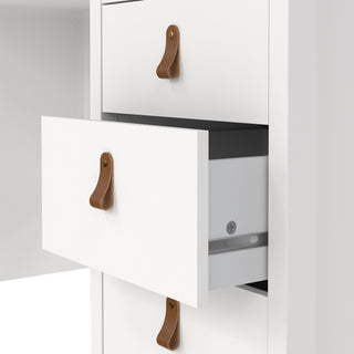 barcelona desk 3 drawers in white